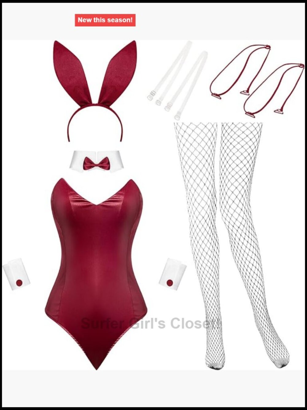 Bunny Costume Bodysuit Set Halloween Party Outfit
